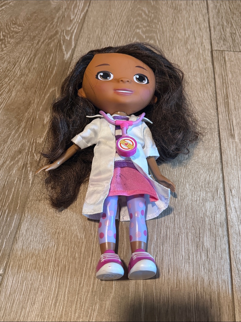 Disney Doc McStuffins Doll in Pink, Purple and White Outfit